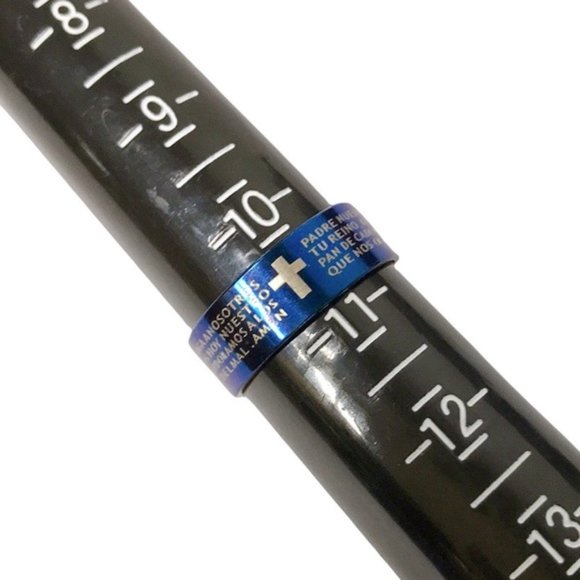 8mm Titanium Steel Prayer Ring Men / Women - Picture 7 of 7